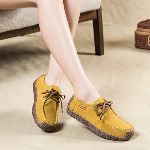 2017 New Fashion Woman Casual Shoes Wild Lace-up Women Flats Warm Comfortable Concise Woman Shoes Breathable Female Shoes aDT90