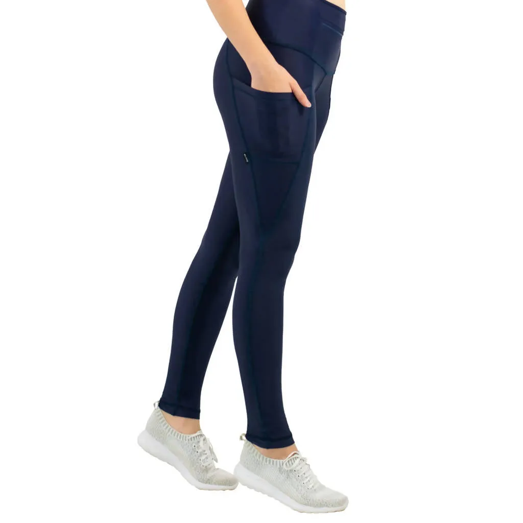 3-Pocket Dart Leggings - Navy Blue