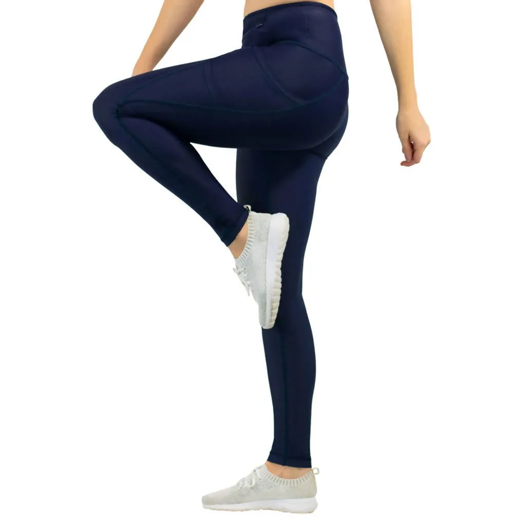 3-Pocket Dart Leggings - Navy Blue