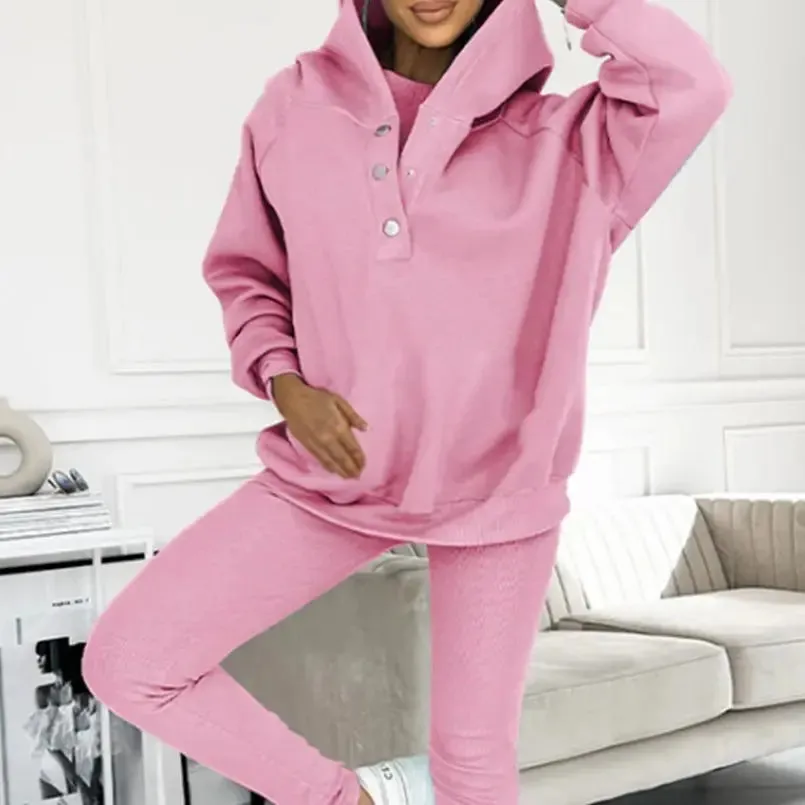 3pcs Women's Sports Hooded Suit