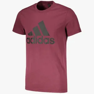 adidas Mens M Bl Sj Short Sleeve Tee Victory Crimson