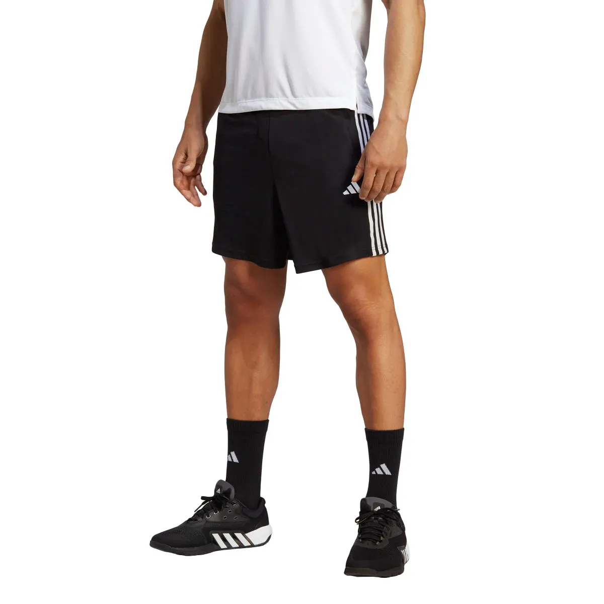 adidas Men's Train Essentials Piqué 3-Stripes Shorts