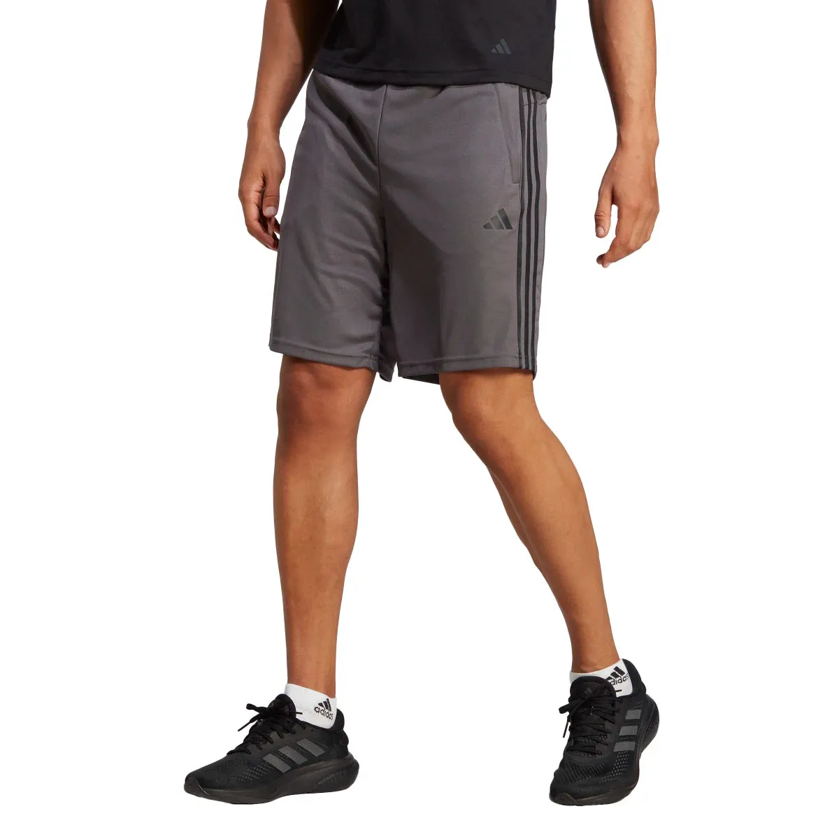 adidas Men's Train Essentials Piqué 3-Stripes Training Shorts (Tall)