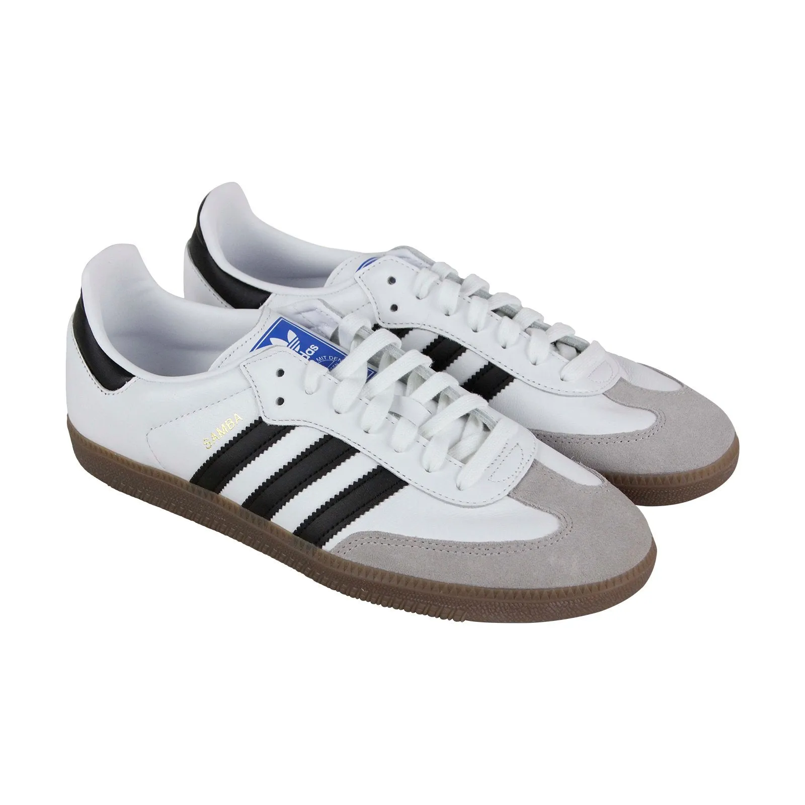 Adidas Samba Og B75806 Mens White Suede Lace Up Lifestyle Sneakers Shoes