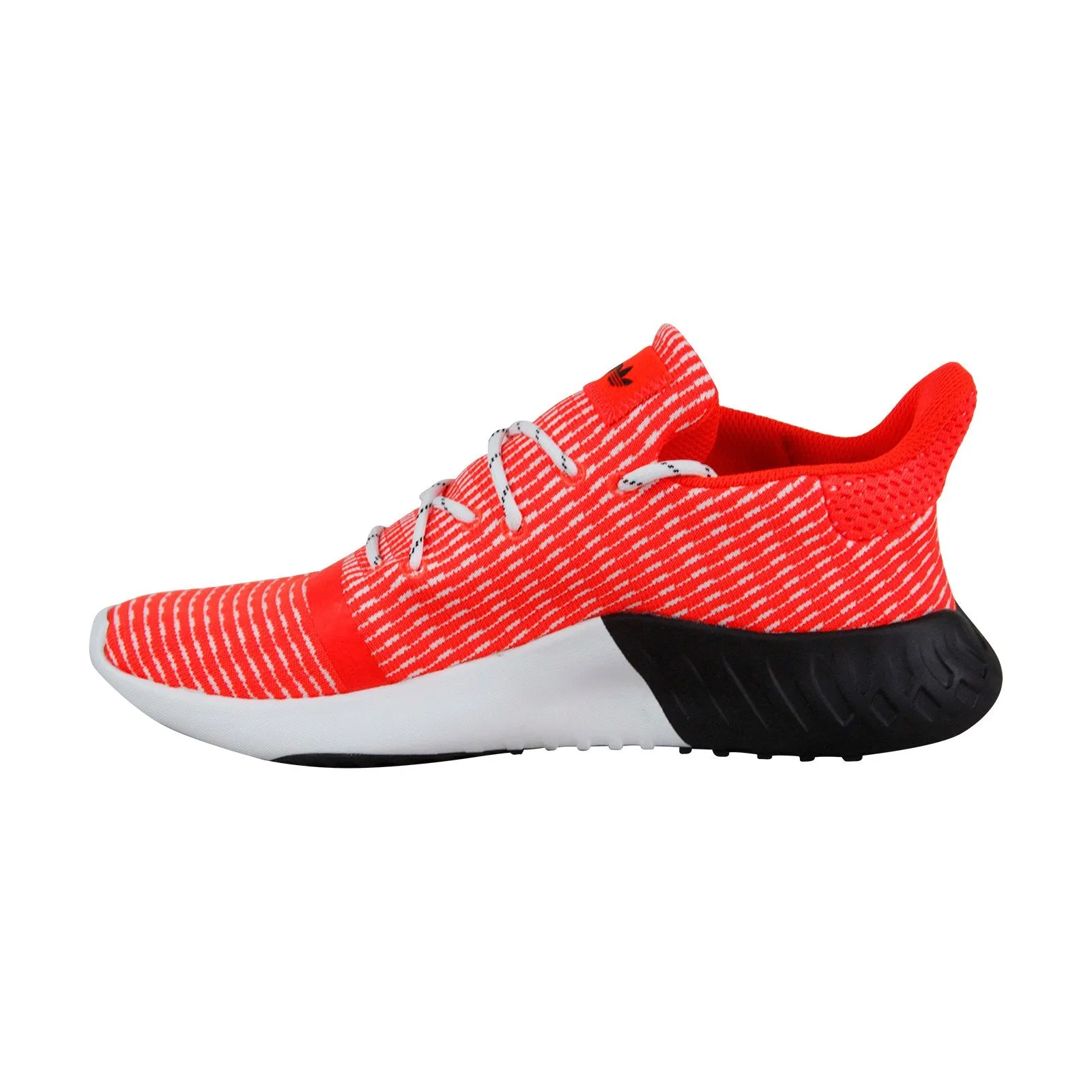 Adidas Tubular Dusk B37737 Mens Red Canvas Lace Up Lifestyle Sneakers Shoes