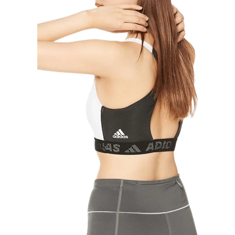 Adidas Womens Don't Rest 3-Stripes Bra in White