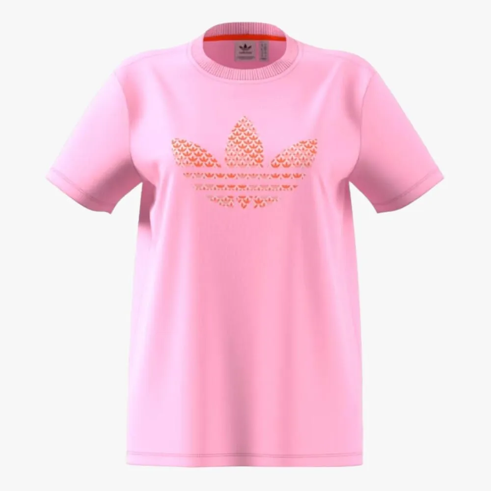 adidas Womens Monogram Short Sleeve Tee Pink