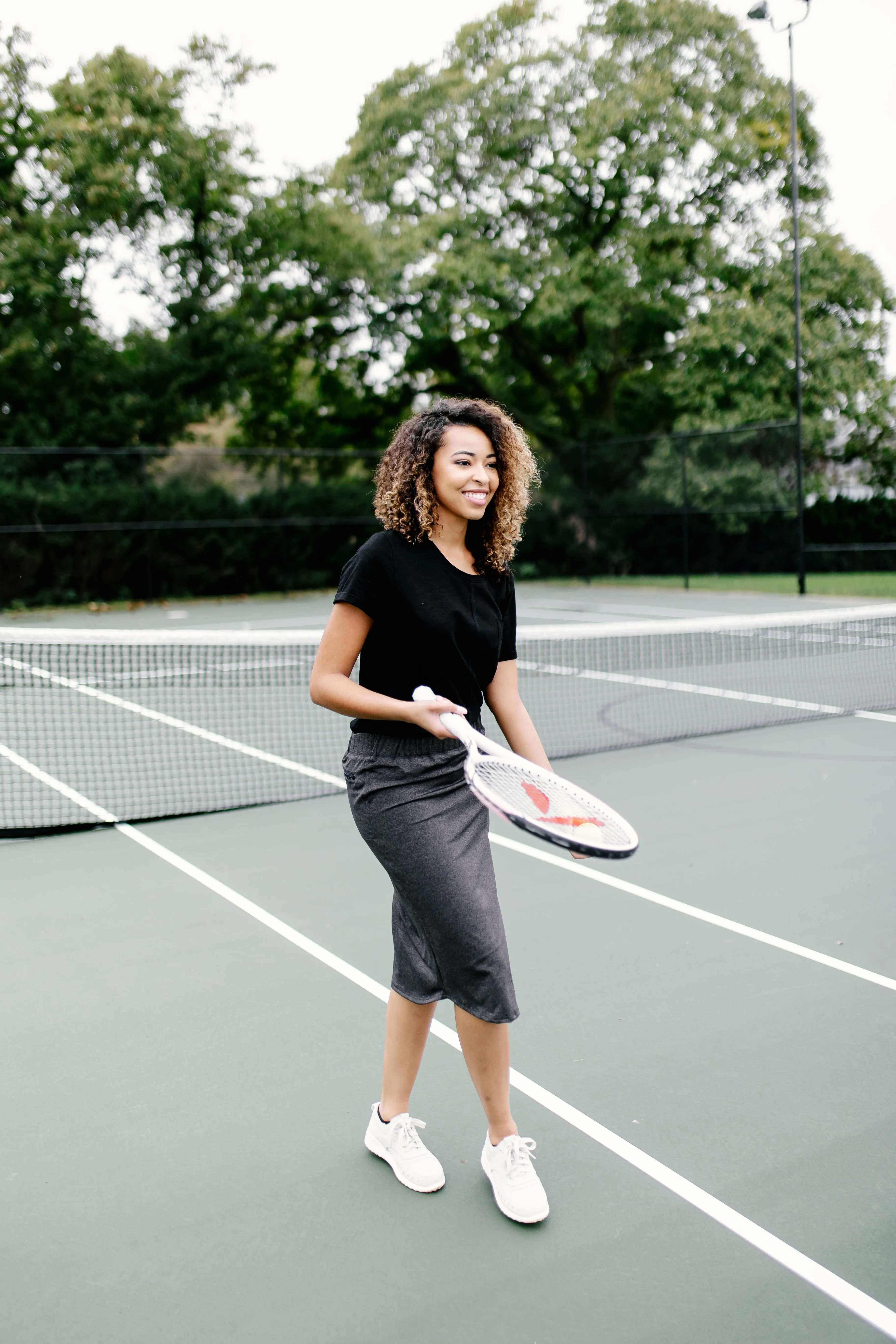 'Alexa' Athletic Skort in Warm Charcoal FINAL SALE