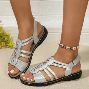 Amozae-Female Shoes on Sale 2024 Open Toe Women's Sandals Summer Rome Solid Outdoor Casual Beach Large Size Sandals Zapatos De Mujer