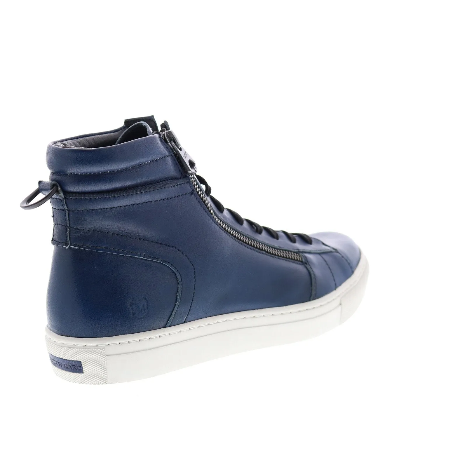 Andrew Marc Remsen AMREMSL-4061 Mens Blue Leather Lifestyle Sneakers Shoes