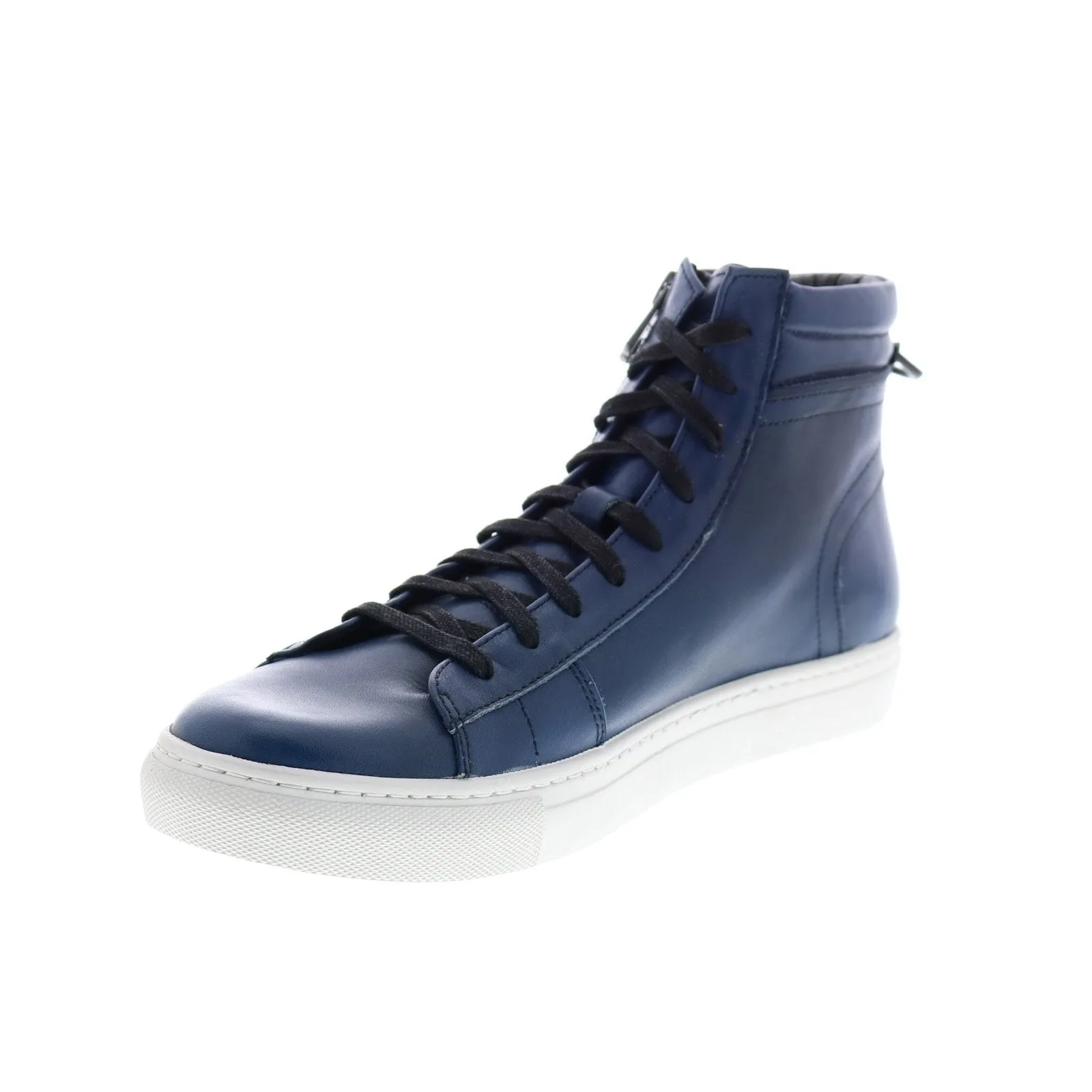 Andrew Marc Remsen AMREMSL-4061 Mens Blue Leather Lifestyle Sneakers Shoes