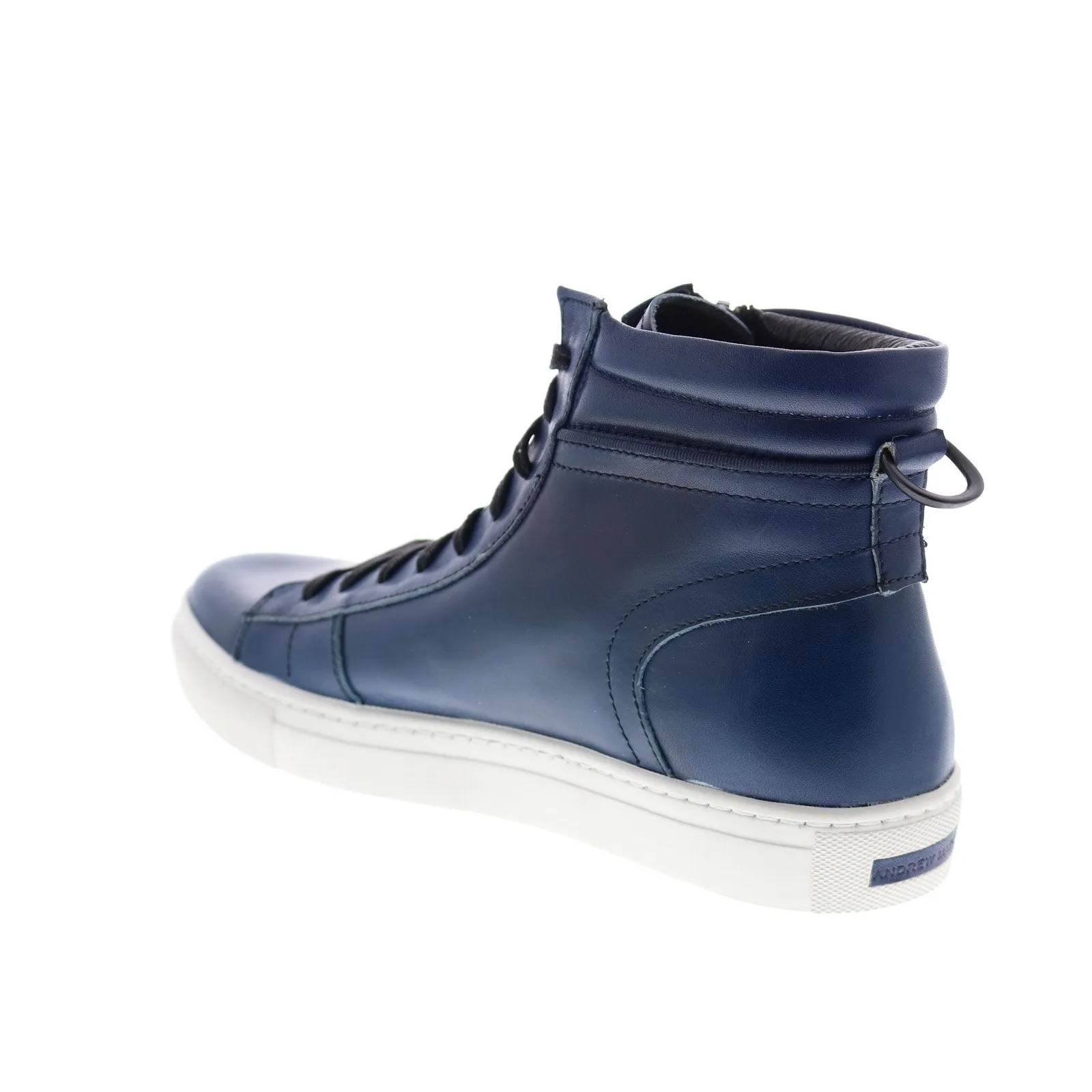 Andrew Marc Remsen AMREMSL-4061 Mens Blue Leather Lifestyle Sneakers Shoes