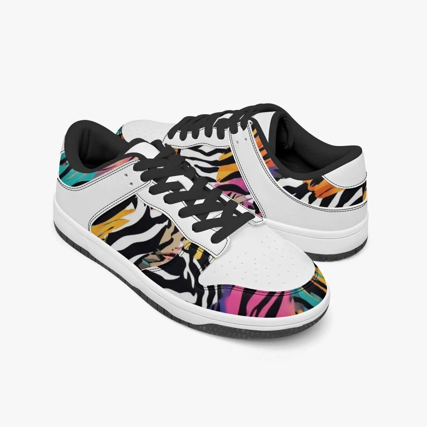 Animal Wild Dunk Stylish Low-Top Leather Sneakers