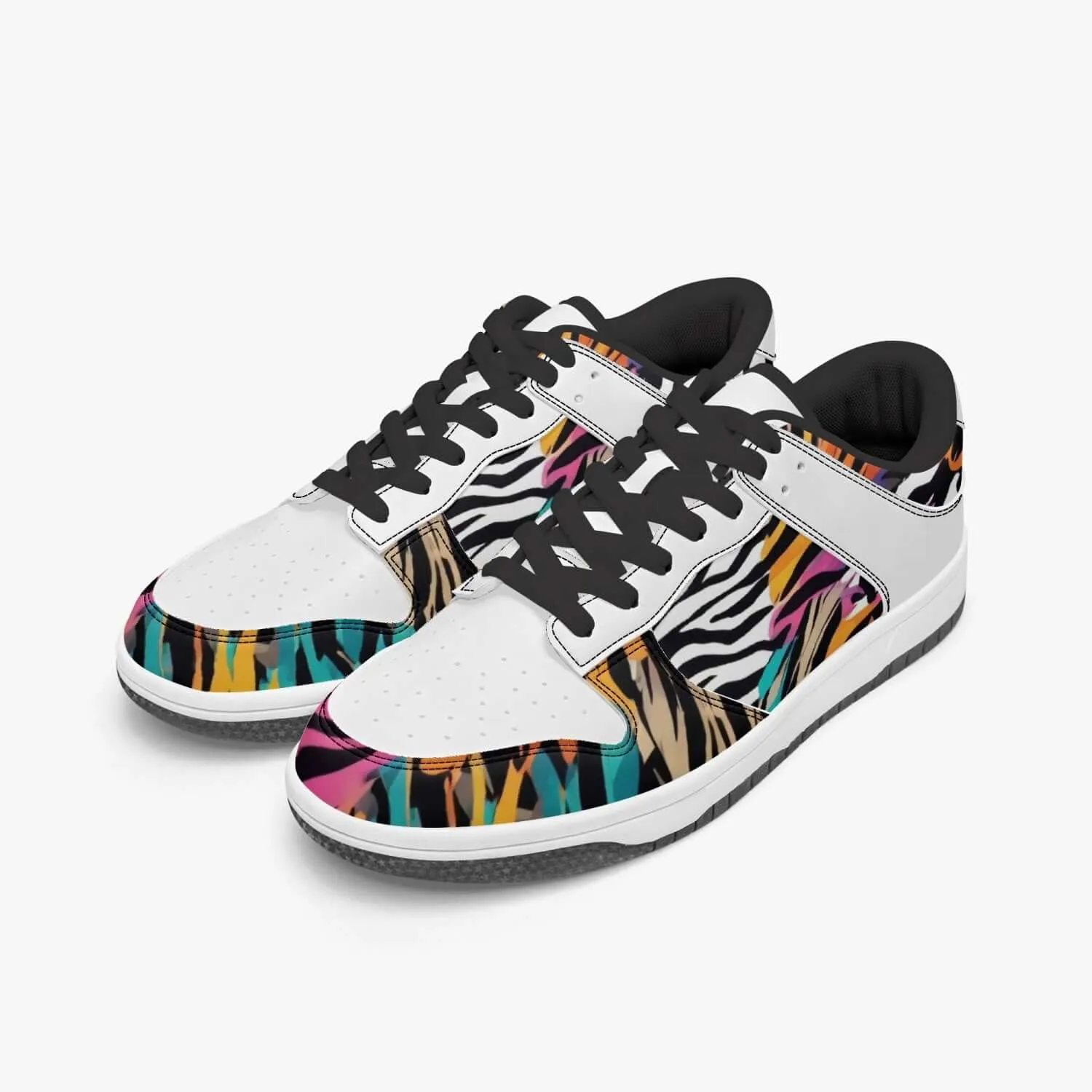 Animal Wild Dunk Stylish Low-Top Leather Sneakers