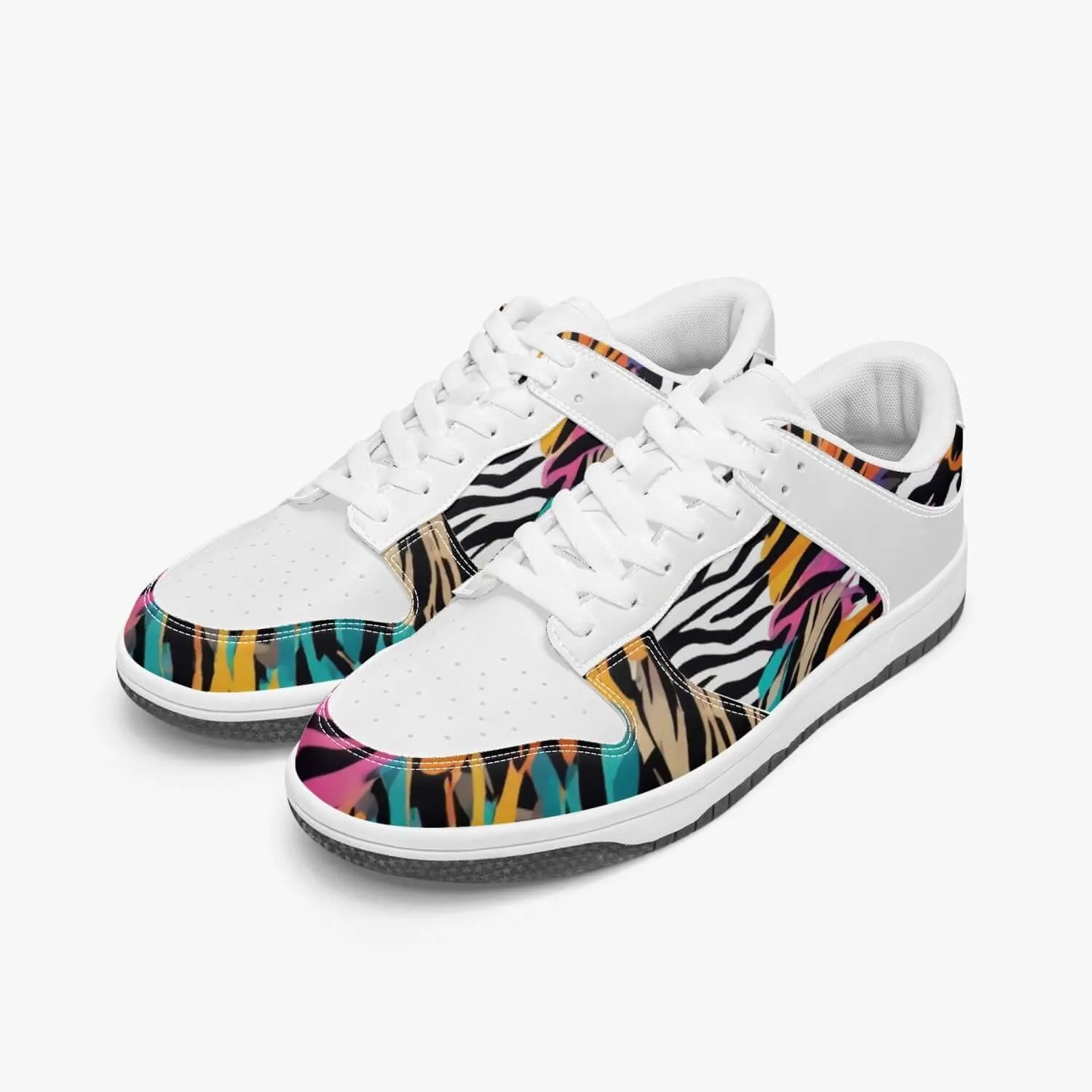 Animal Wild Dunk Stylish Low-Top Leather Sneakers