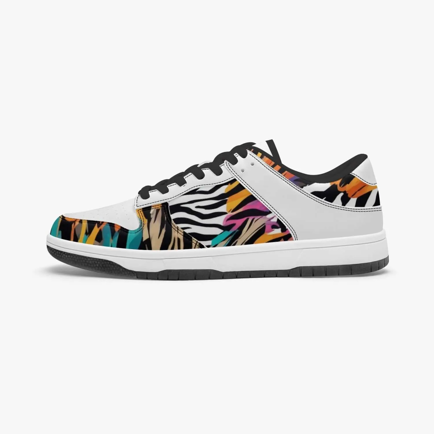 Animal Wild Dunk Stylish Low-Top Leather Sneakers