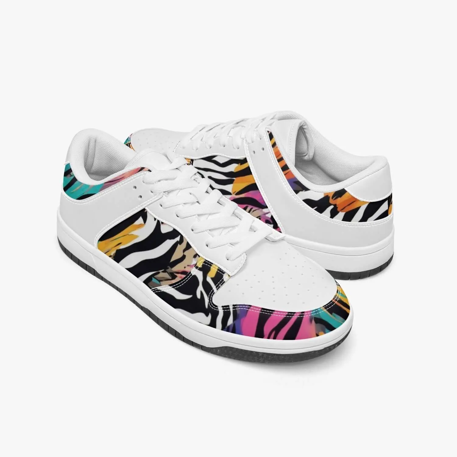 Animal Wild Dunk Stylish Low-Top Leather Sneakers