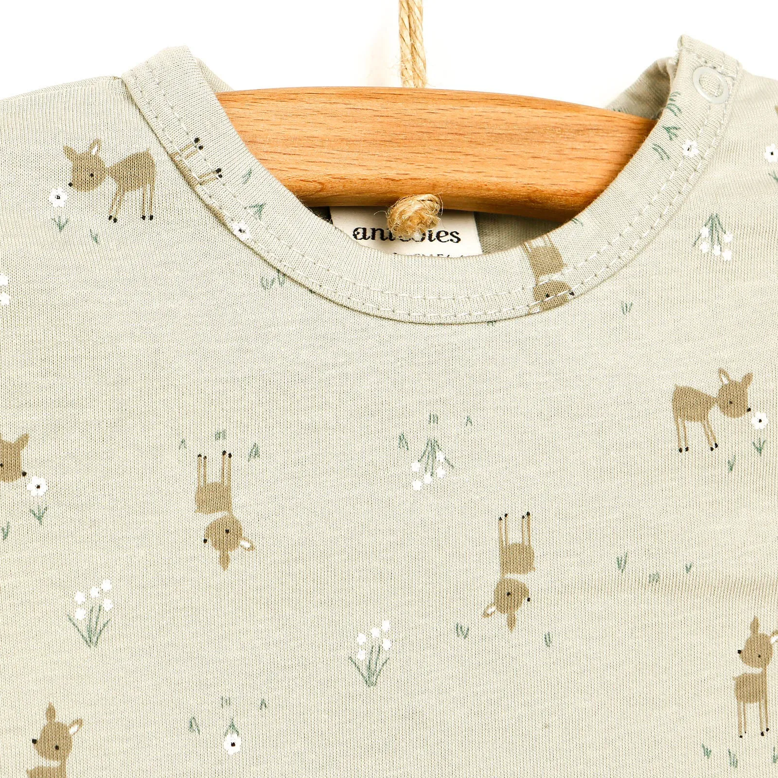 Antebies Antebies Newborn Deer Organic Sweatshirt - Grey