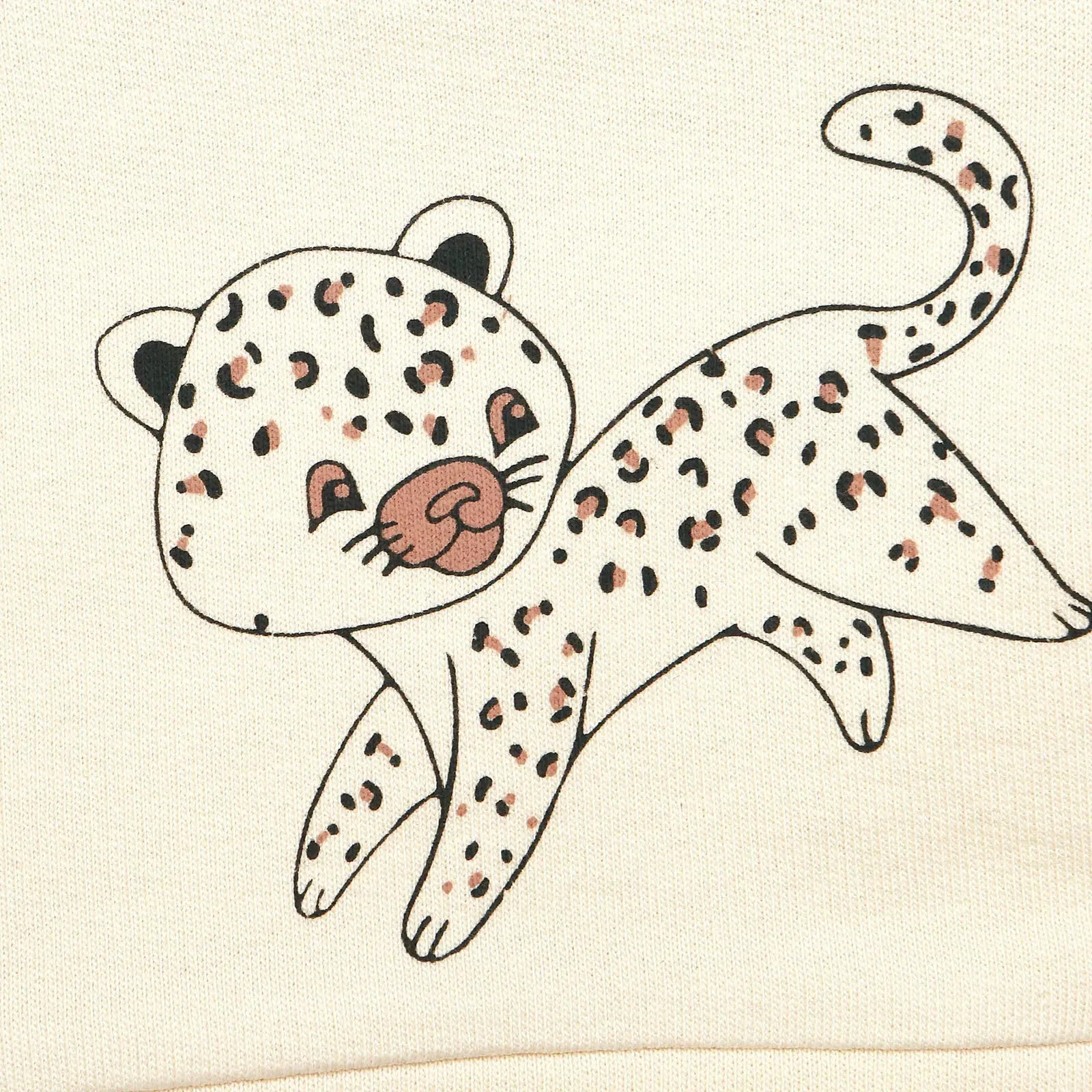 Antebies Newborn Cheetah Organic Sweatshirt - Beige