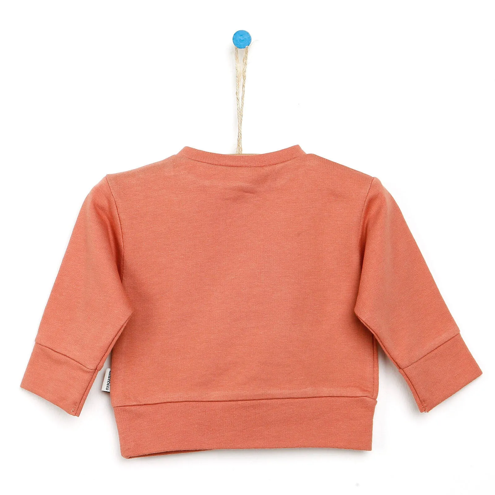 Antebies Newborn Cheetah Organic Sweatshirt - Mink