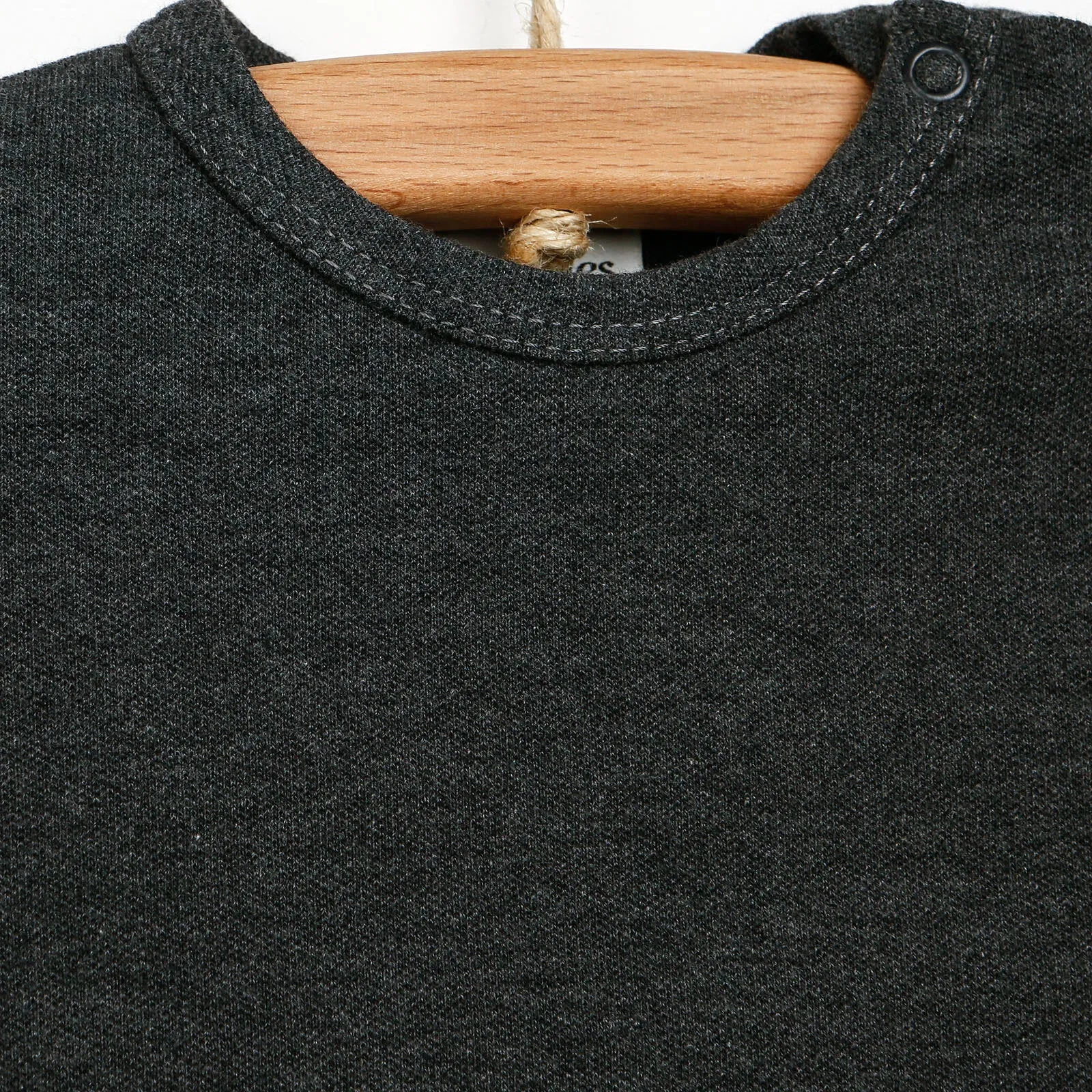 Antebies Newborn Penguin Organic Sweatshirt - Dark Grey