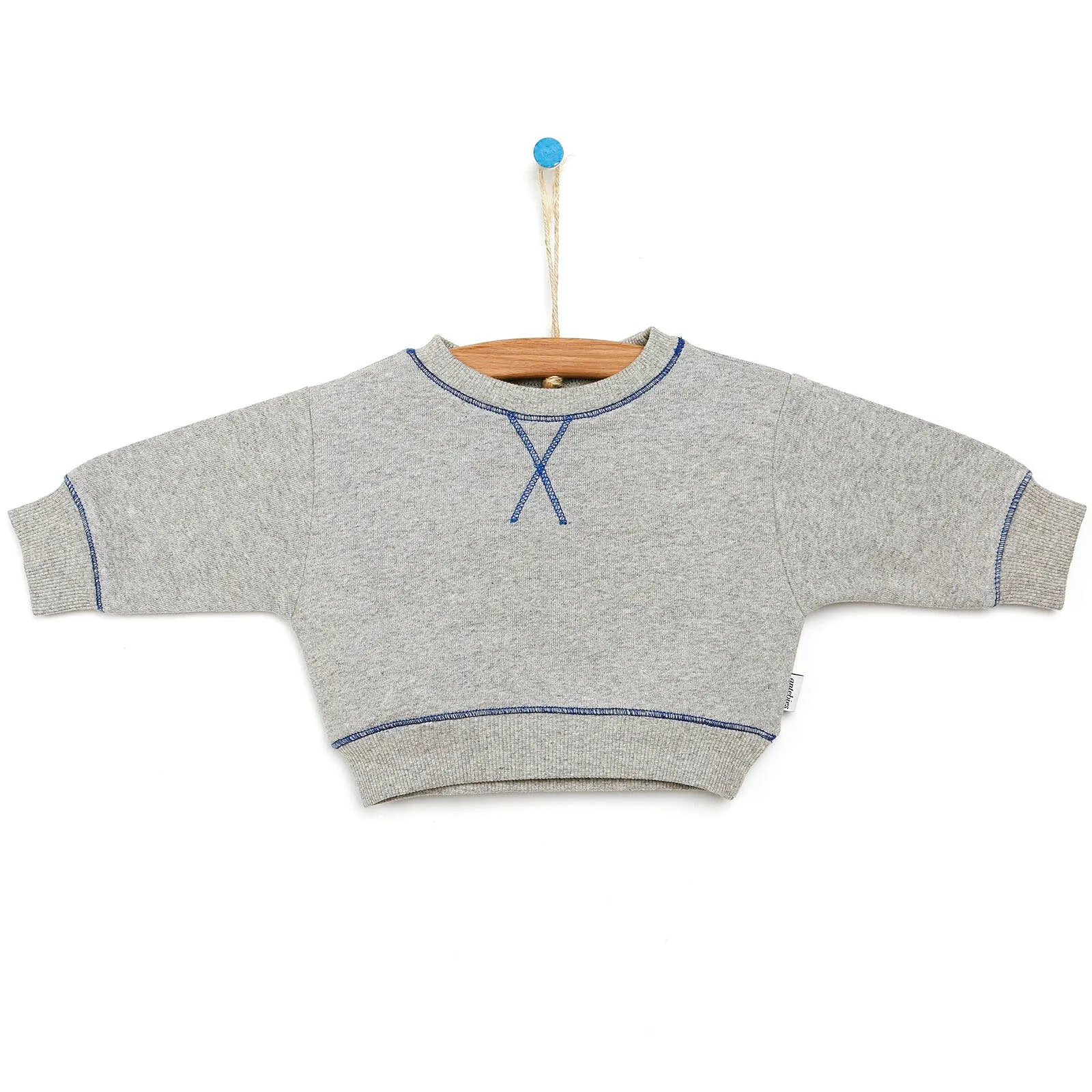 Antebies Newborn Sky Organic Sweatshirt - Grey