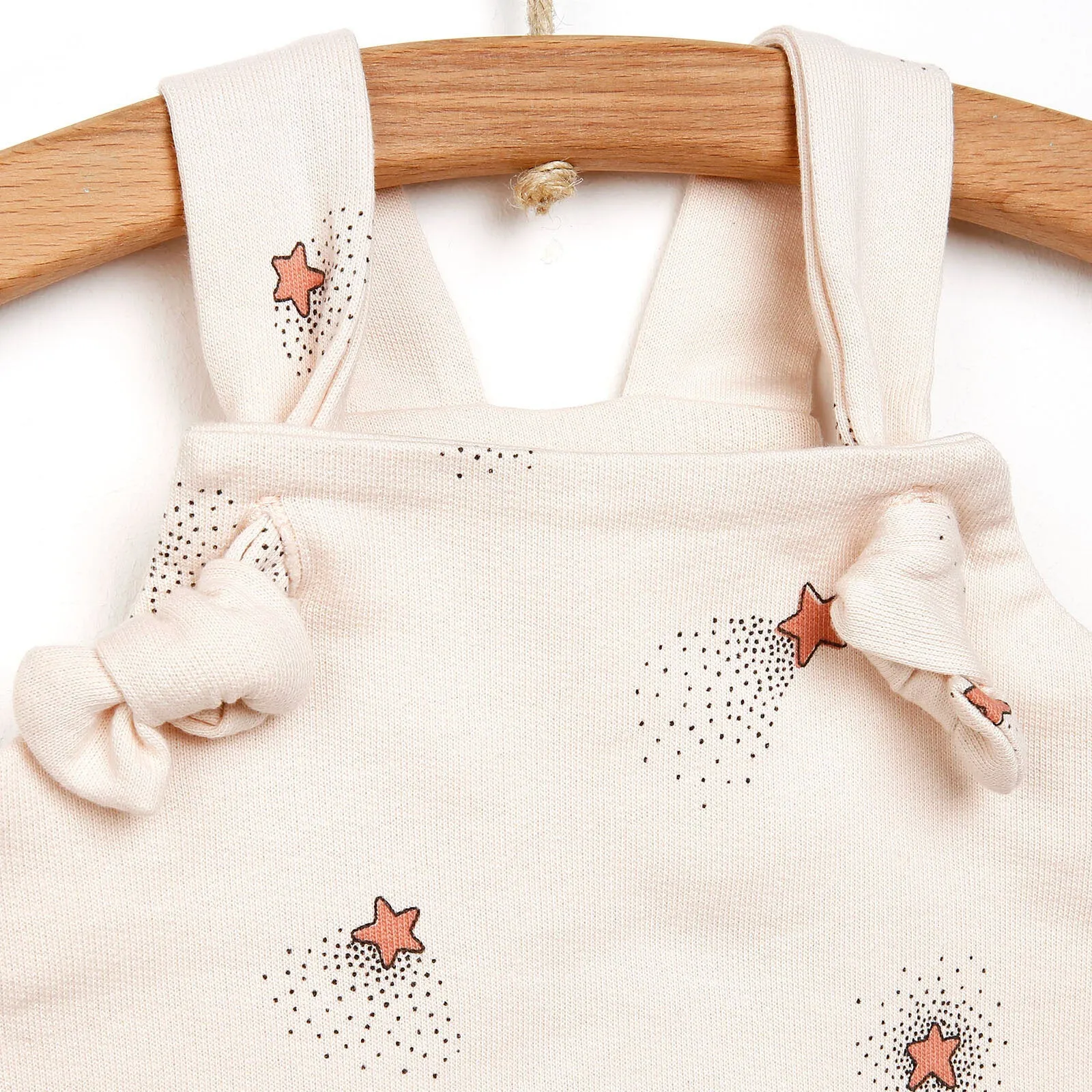 Antebies Newborn Stars Organic Overalls - Beige