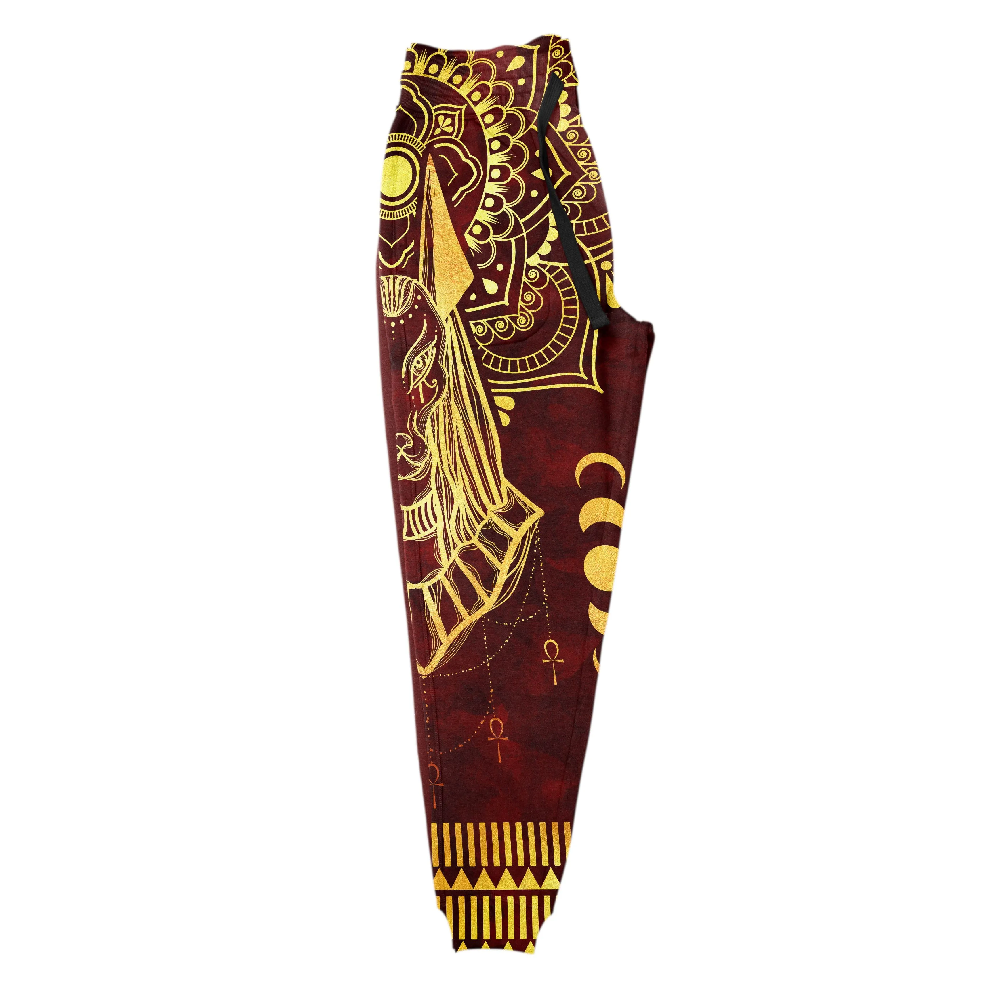 Anubis Pattern In Red Joggers