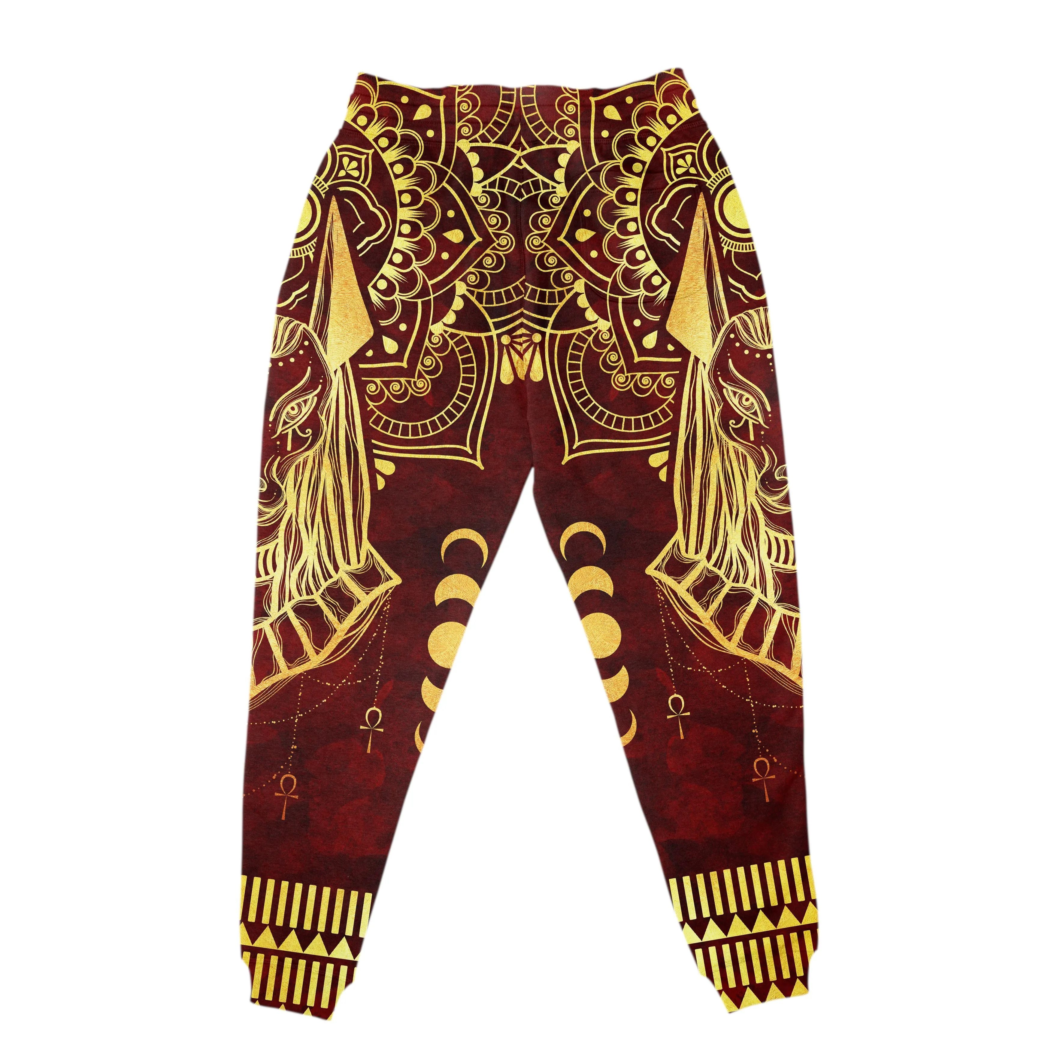 Anubis Pattern In Red Joggers