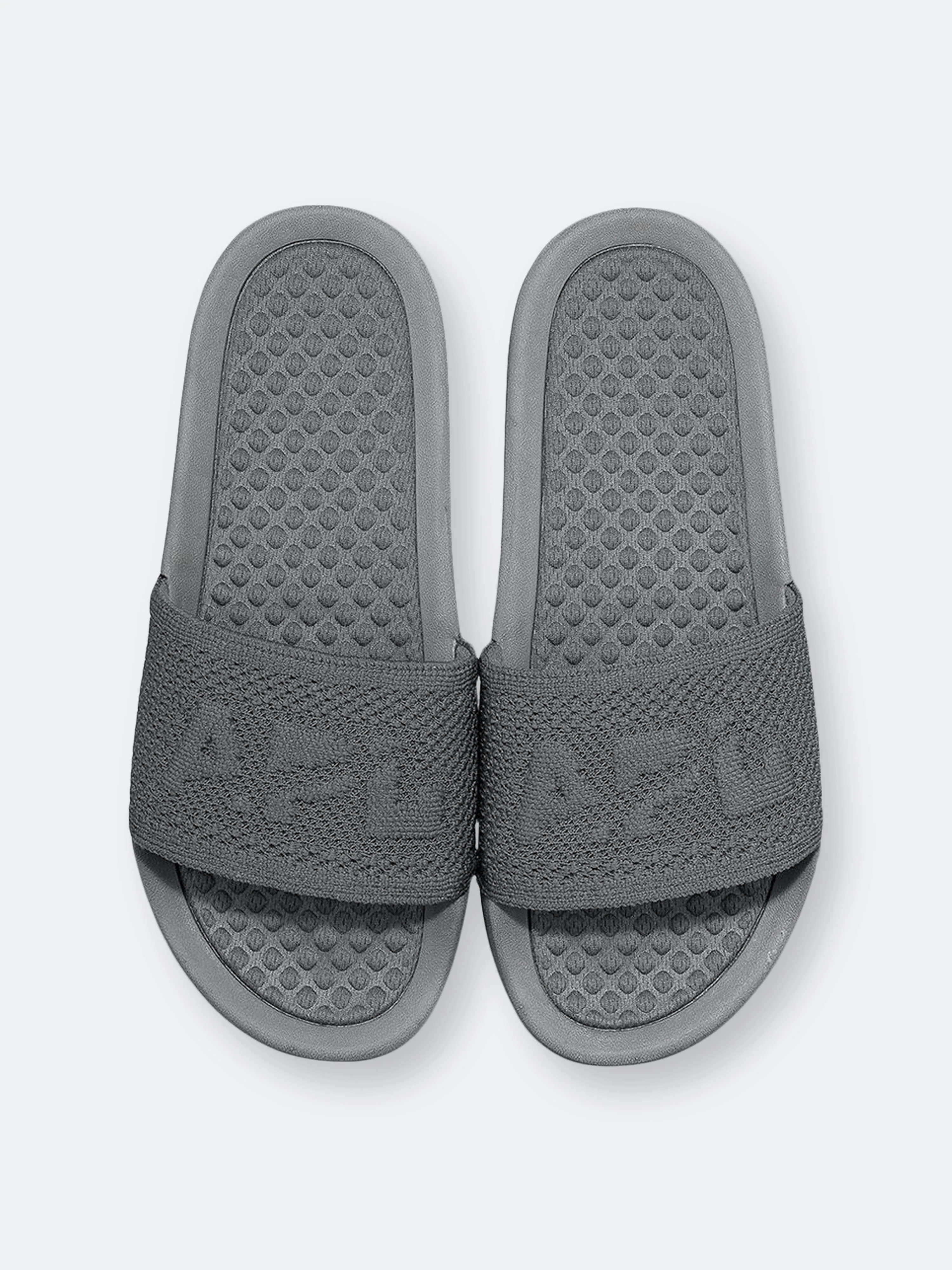 APL Men&s Big Logo Techloom Slide Cosmic Grey in Size 10 | Athletic Propulsion Labs