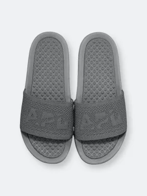 APL Men&s Big Logo Techloom Slide Cosmic Grey in Size 10 | Athletic Propulsion Labs