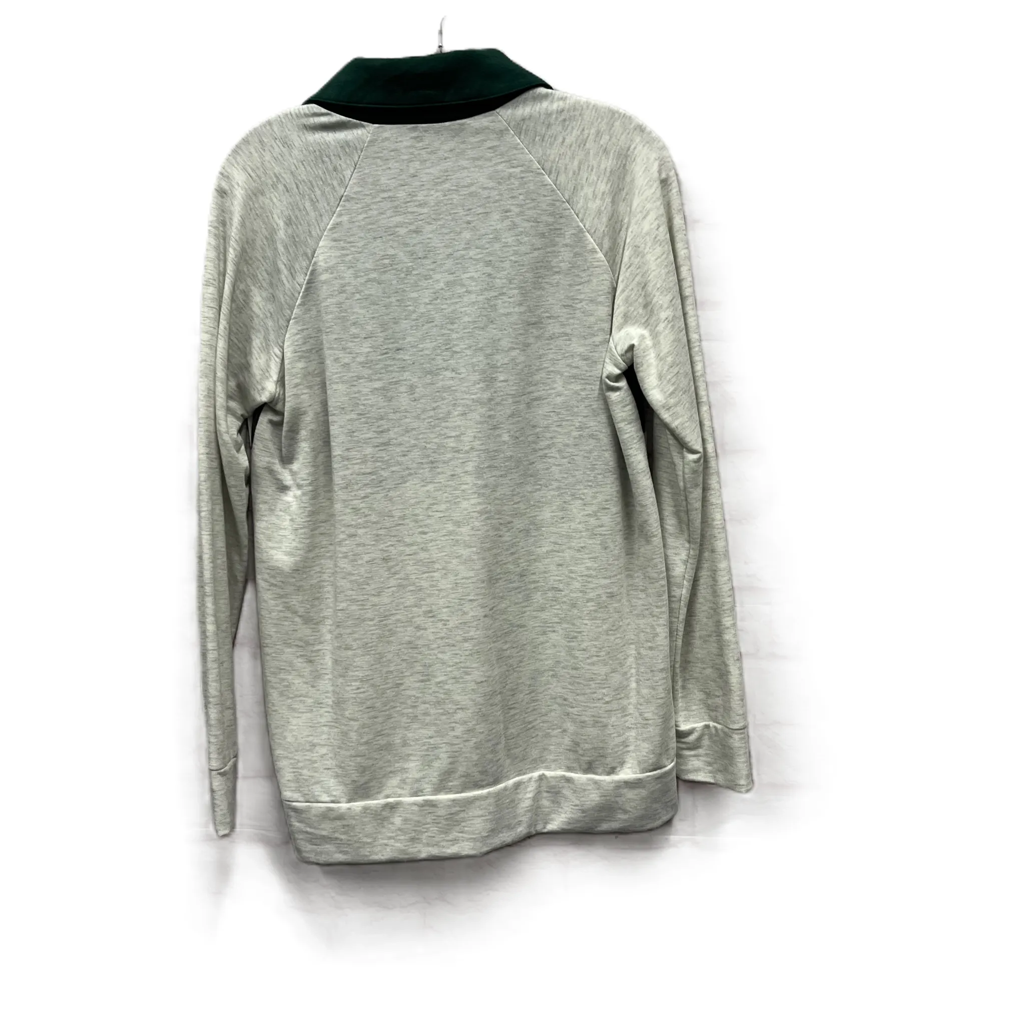 Athletic Top Long Sleeve Collar Betseys Boutique In Grey, Size: M