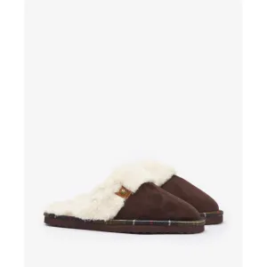 Barbour Claudia Mule Ladies Slipper - Brown