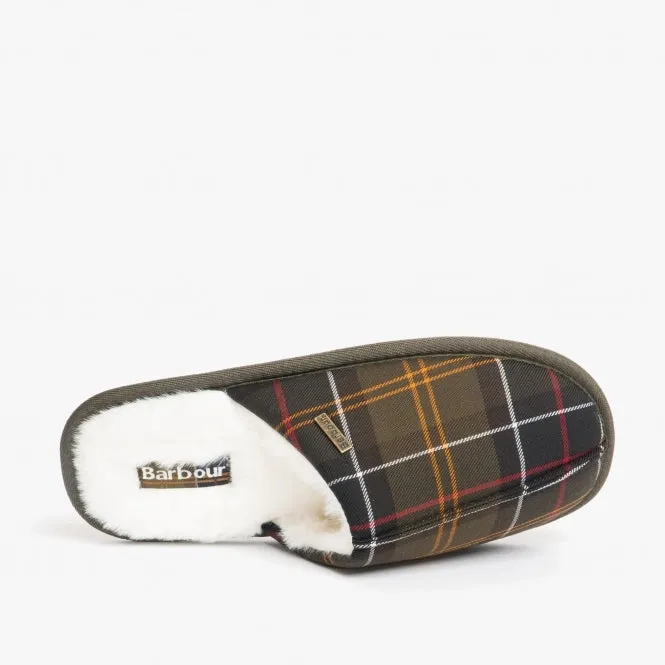 Barbour Women's Maddie Recycled Mule Slippers in Classic Tartan