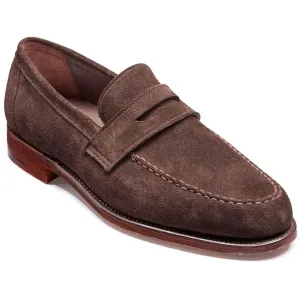 BARKER Jevington Shoes - Mens Loafers - Bitter Choc Suede