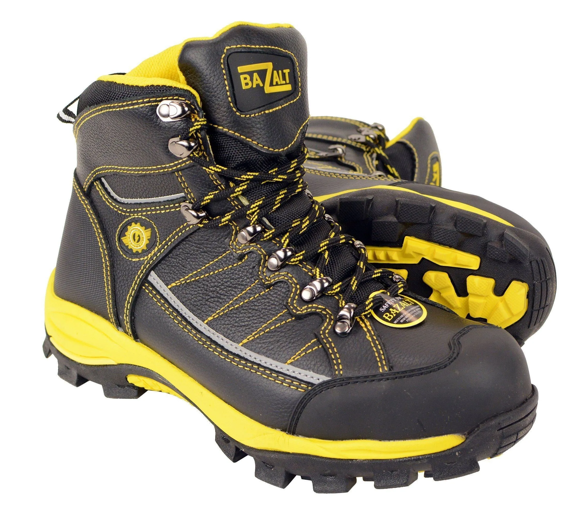 Bazalt MBM9123ST Men's Black with Yellow Water and Frost Proof Leather