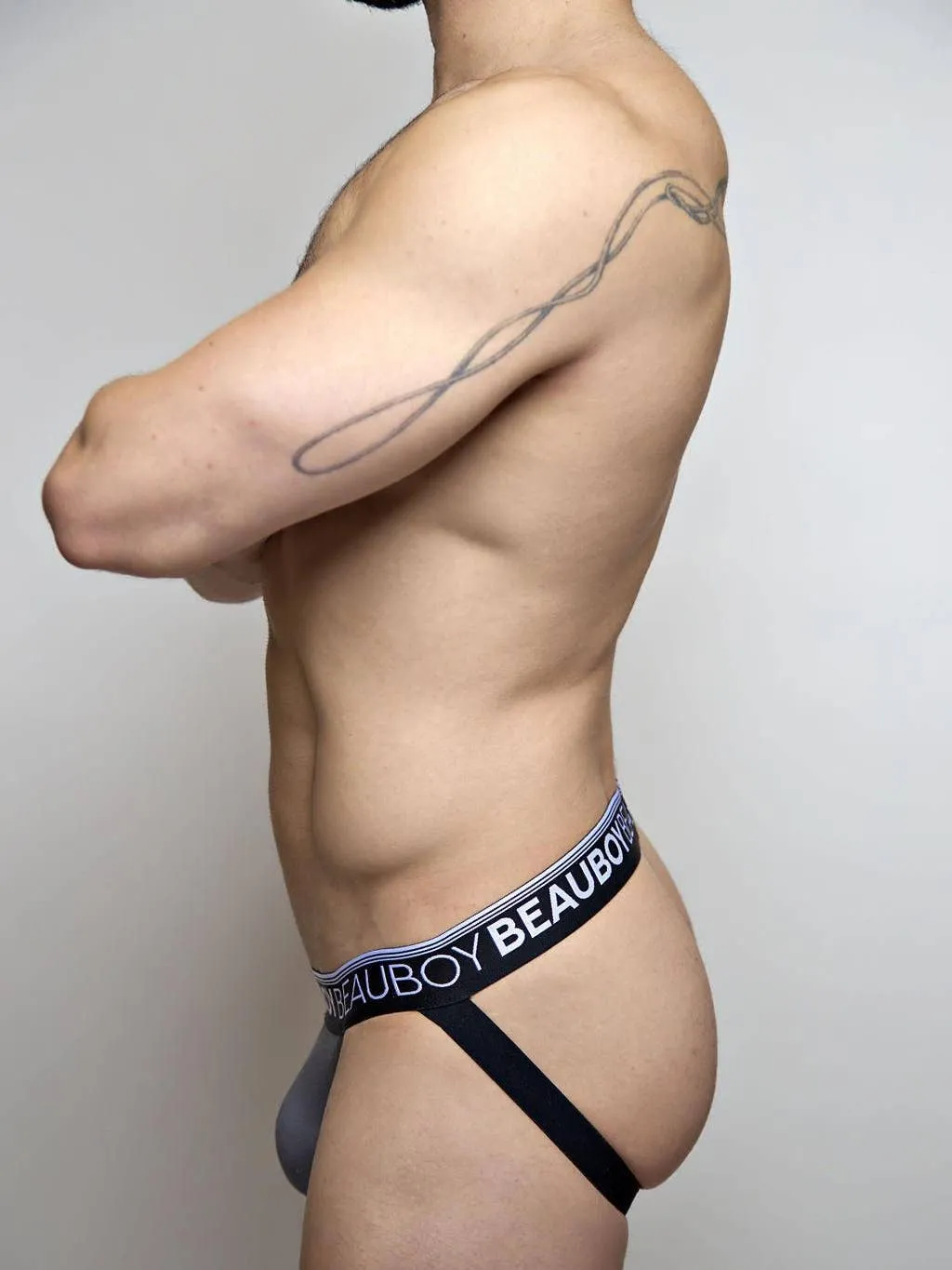 BEAUBOY Logo Jockstrap Gray