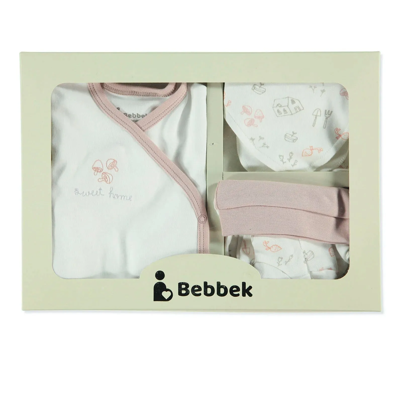 Bebbek Baby Girl 5 Pcs Newborn Gift Starter Set