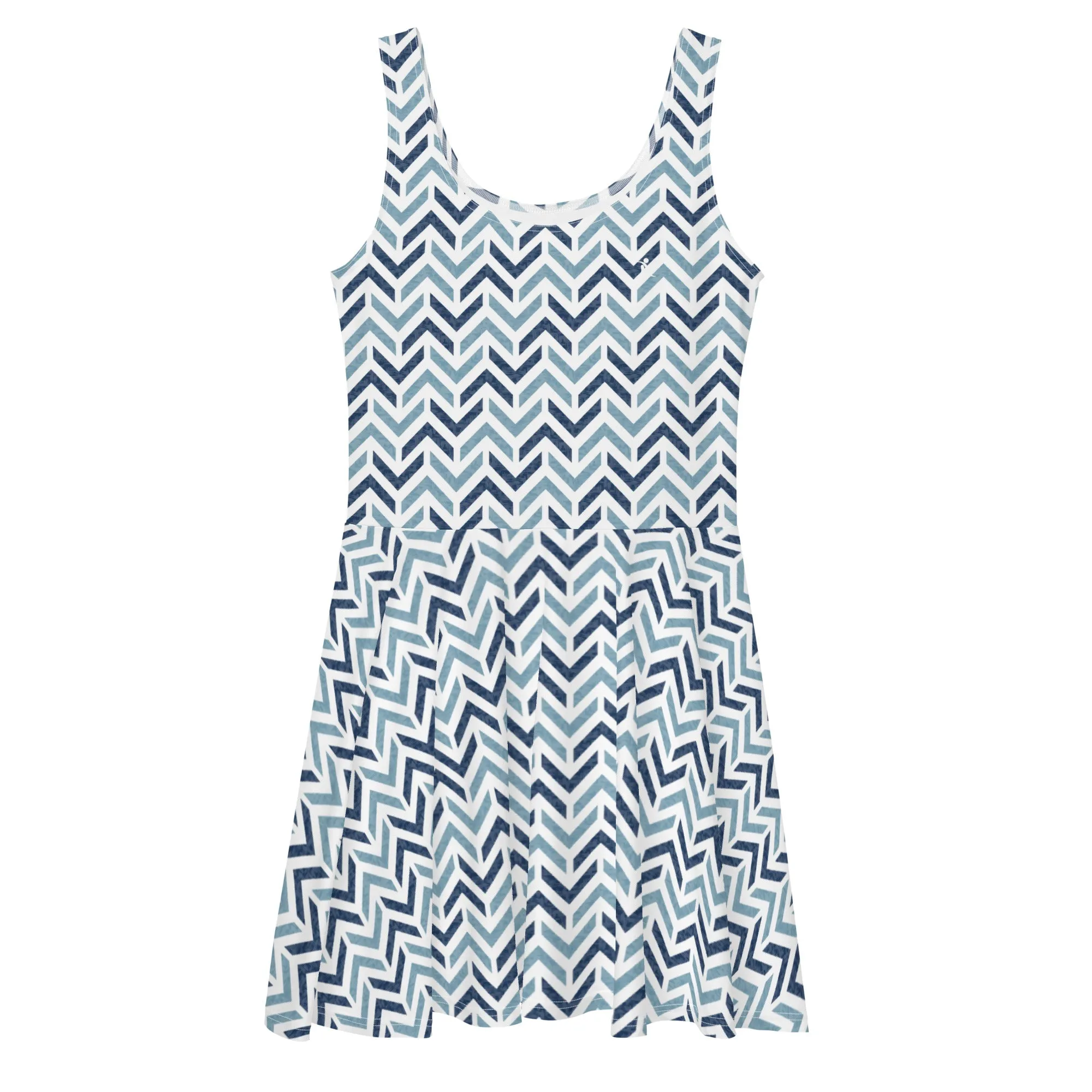 Blue Chevrons Travel Dress