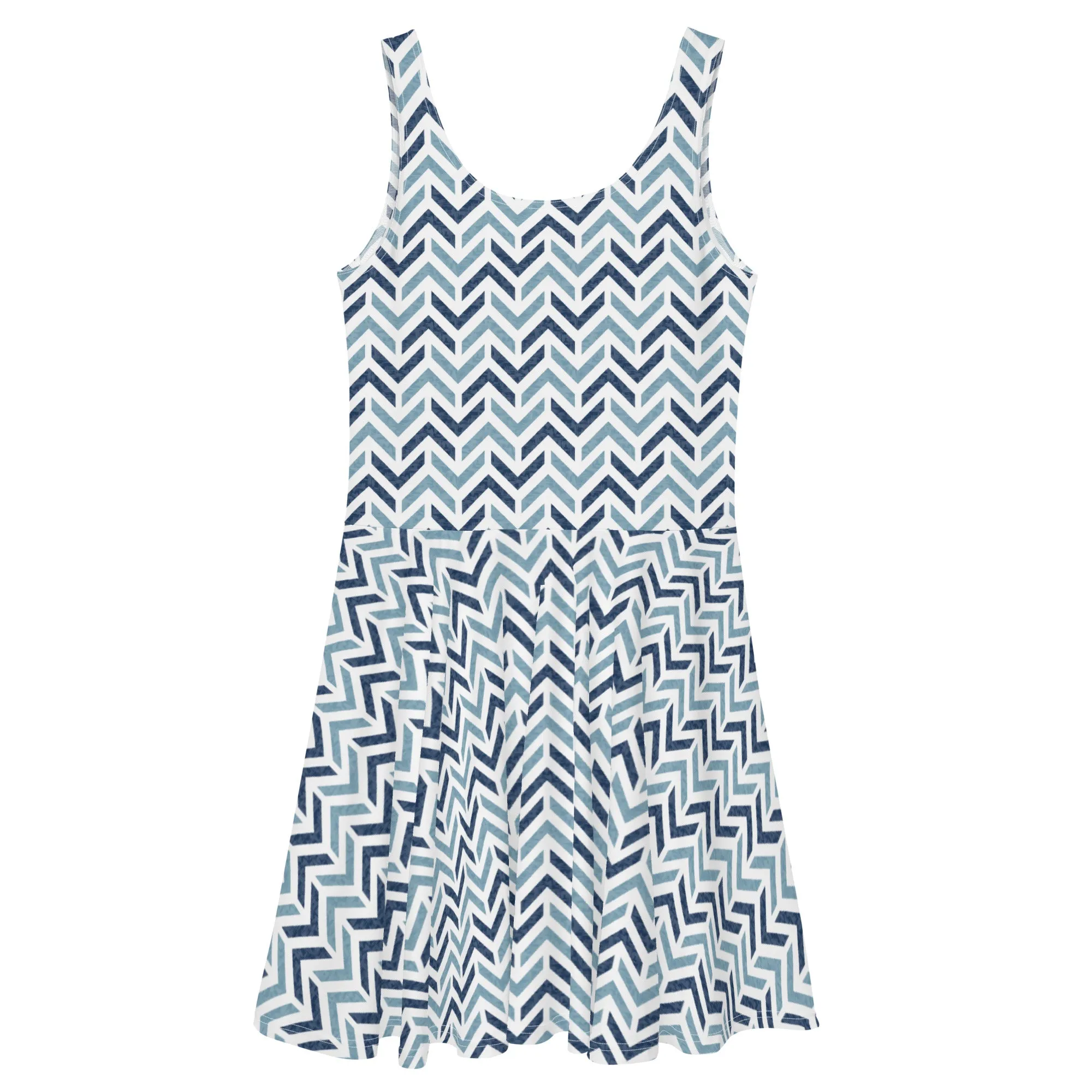 Blue Chevrons Travel Dress