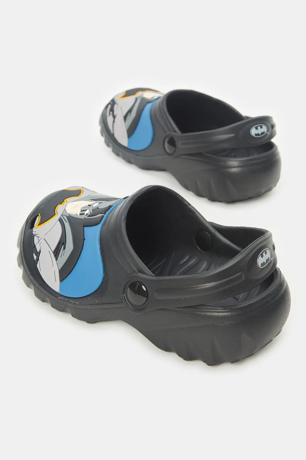 Boys Black Batman Embroidered Clogs