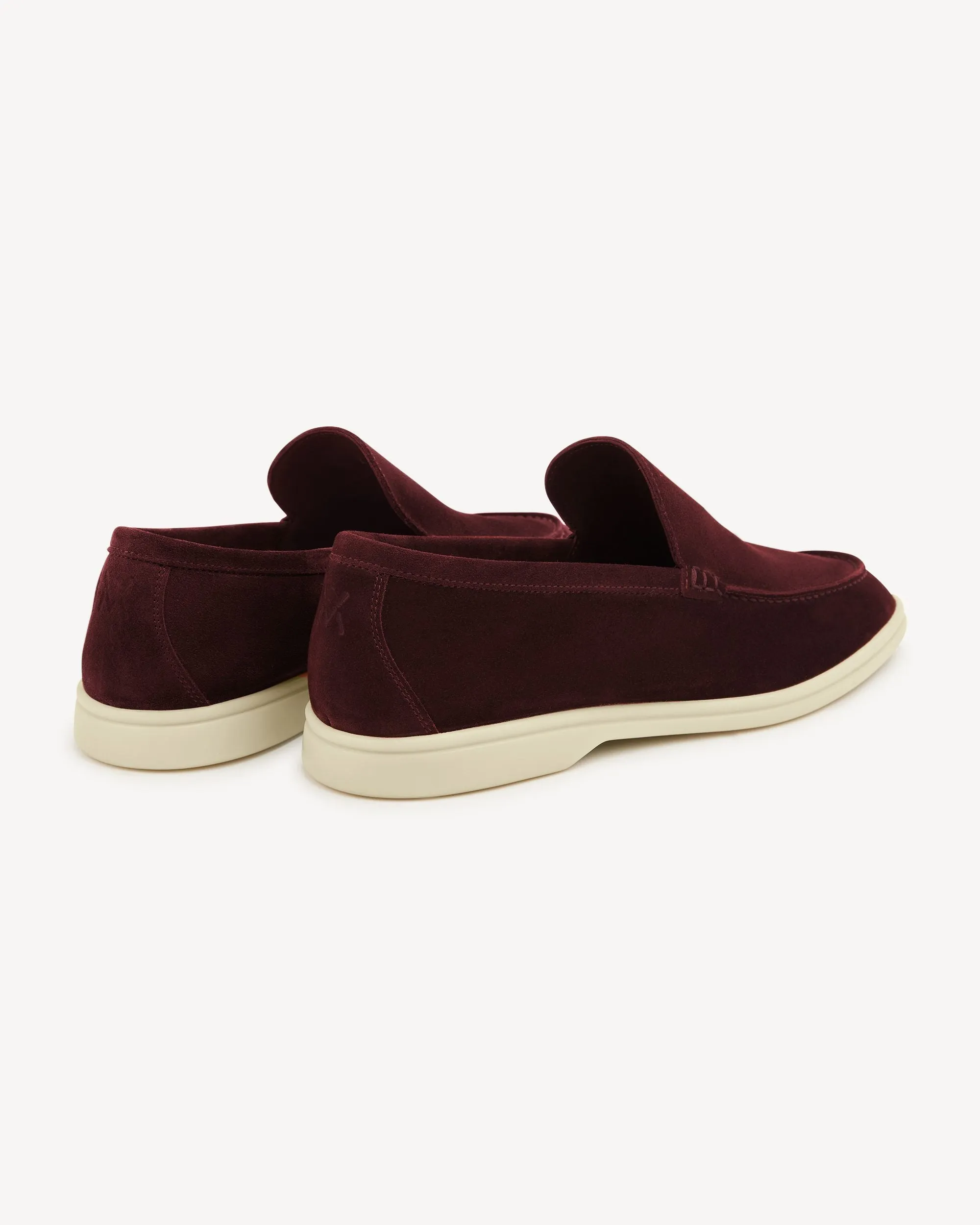 Brabion Unlined Capri Suede Loafer – Bordeaux