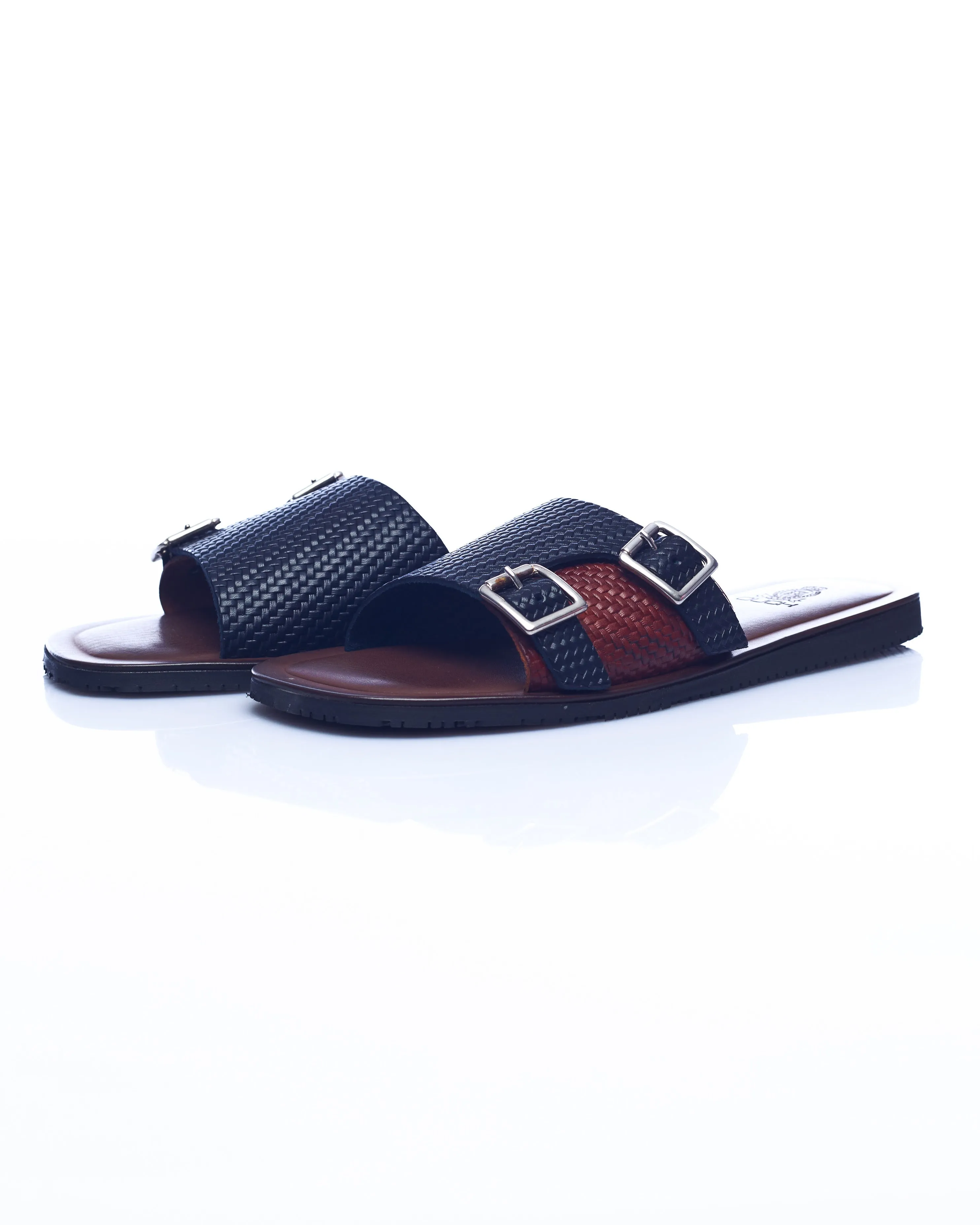 BUCKLE PALM SLIPPERS