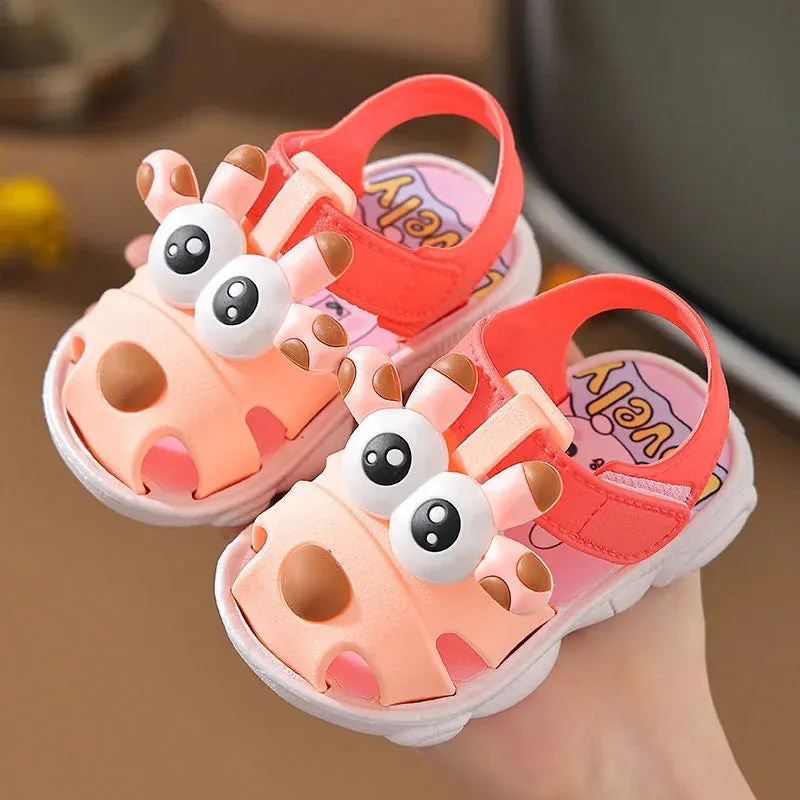 Children's baby sandals new boys cartoon cute baby soft bottom non-slip baby step shoes girls outdoor casual kids Baotou shoes