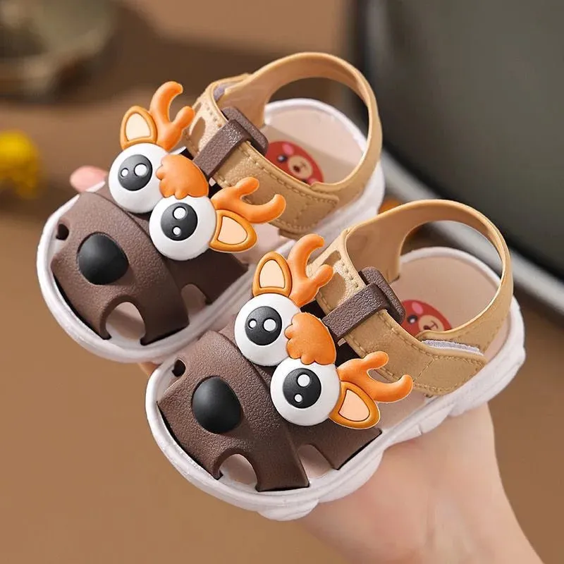 Children's baby sandals new boys cartoon cute baby soft bottom non-slip baby step shoes girls outdoor casual kids Baotou shoes