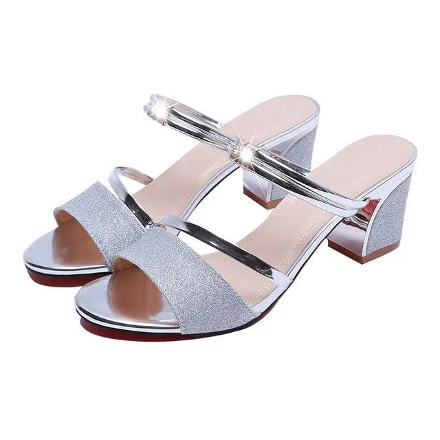 Chunky Open Toe Fish Mouth Sandals for Women