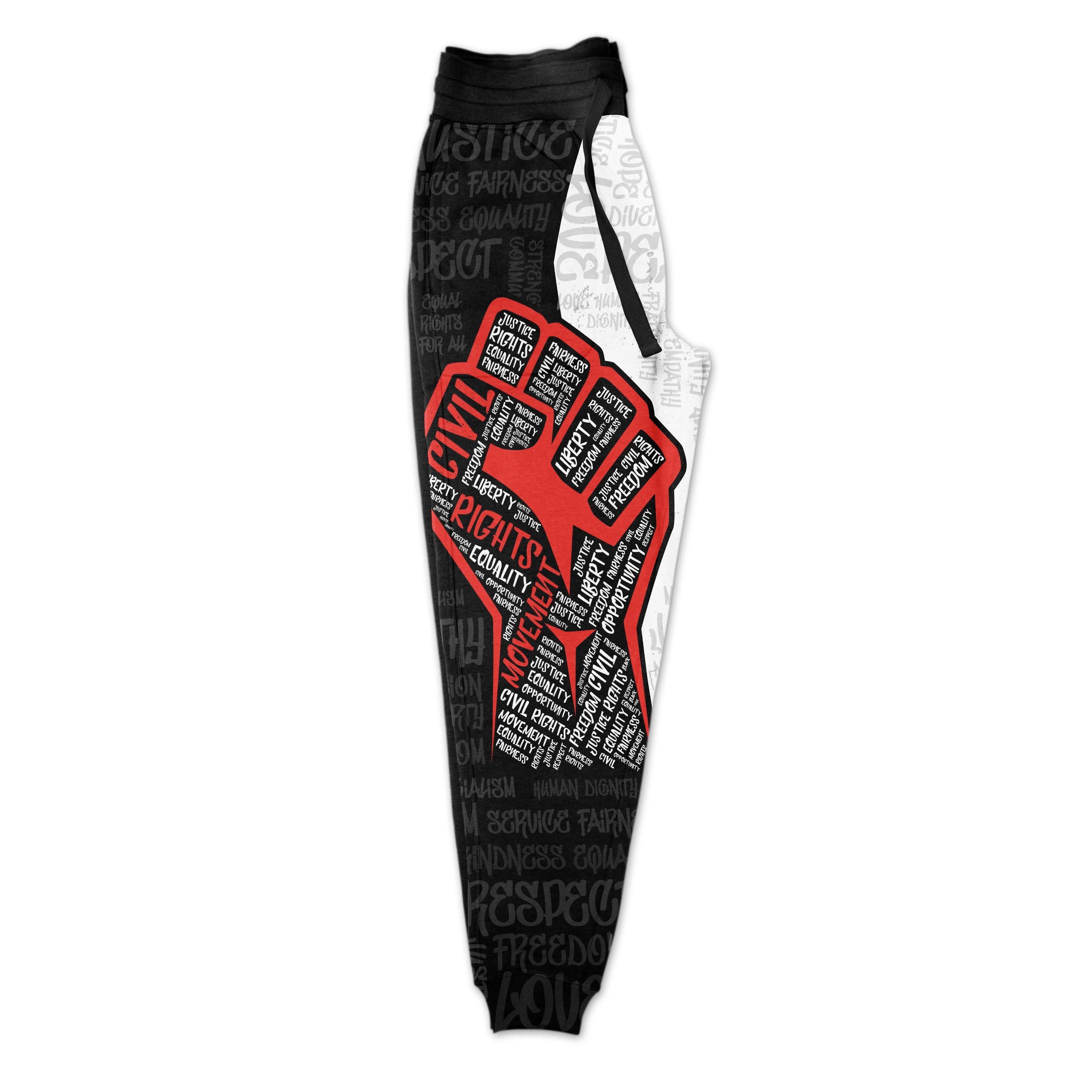 Civil Rights Movement Justice Fist Joggers