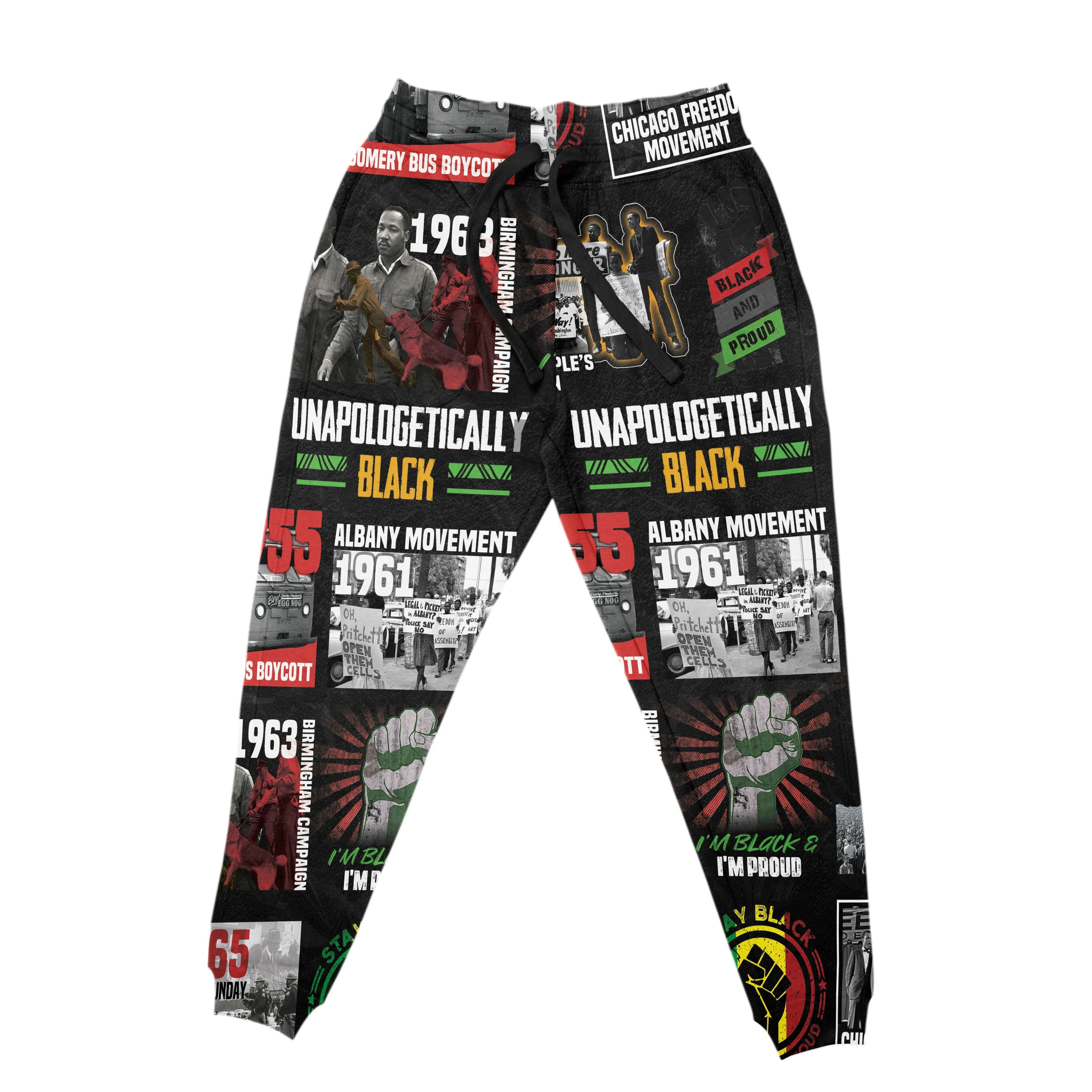 Civil Rights Movement Poster Art Joggers