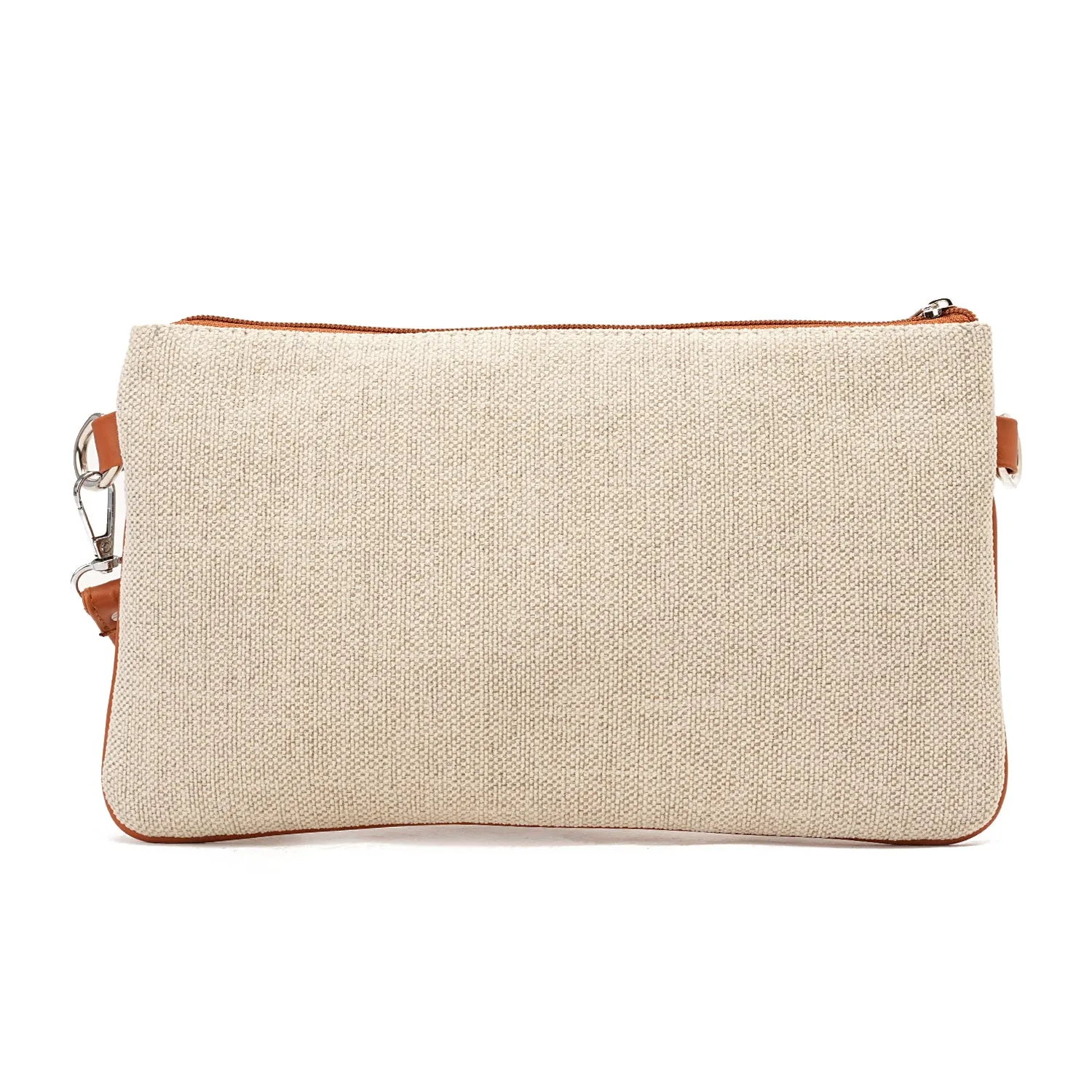 clutch and cross bag - bronze