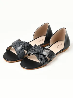 Crisscross Sandals - Black